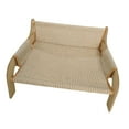 thumbnail image 3 of Cama elevada para gatos, salón para dormir, resistente, decorativa, rascador, reclinable, elevada para gatos Tela de lino, 3 of 8