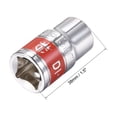 thumbnail image 2 of Unique Bargains 2 Pcs 1/2-Inch Drive by 13mm Shallow Socket w Red Band, Cr-V, 6-Point, Metric, 2 of 4