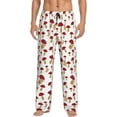 thumbnail image 2 of Kdxio Red Mushroom Print Men's Sleep Pajama Pant Lounge Pants with Pockets, 2 of 8