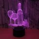 thumbnail image 2 of Lámpara de ilusión LED de luz nocturna 3D, lámpara de mesa de mesita de noche, 16 luces que cambian de color con base plana acrílica como decoración del hogar, 2 of 4