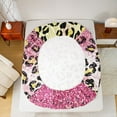 thumbnail image 5 of Manfei Gradient Bling Glitter 3pcs Twin Sheet Sets for Children Teens Female,Cheetah Leopard Print Twin Fitted Sheet,Dreamy Princess Breathable Flat Sheet,Super Cozy Room Decor, 5 of 7