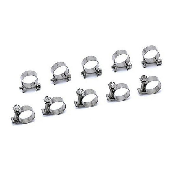HPS FIC-14x10 SAE #15 Stainless Steel 3/8" Fuel Injection Hose Clamps (Pack of 10)