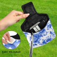 thumbnail image 4 of Haosy Blue White Porcelain with Roses Golf Mallet Putter Cover Strong Magnetic Leather Golf Club Headcover Closure, 4 of 7