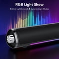 thumbnail image 5 of Bluetooth Computer Speakers, 3.5mm PC Sound Bar for Desktop Monitor, Deep Bass 3.0 USB Powered for Computer Bluetooth Speaker, Colorful LED Lights with Switch Button, Surround Sound PC Spearkers, 5 of 7