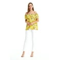 thumbnail image 3 of Women's Hawaiian Off-Shoulder Ruffle Muumuu Top in Garden Poppy Yellow XL, 3 of 5