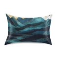thumbnail image 7 of Yayeee Pillowcase Standard Size Set of 2 Satin Wrinkle Resistant Pillow Case, Blue Mountains, 7 of 7