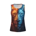 thumbnail image 4 of Lsque Red And Blue Fire Lion Printed Workout Tank Tops for Women, Athletic Sports Tank Tops, Compression Sleeveless Dry Fit Shirts,Sleeveless Yoga Shirt-X-Large, 4 of 9