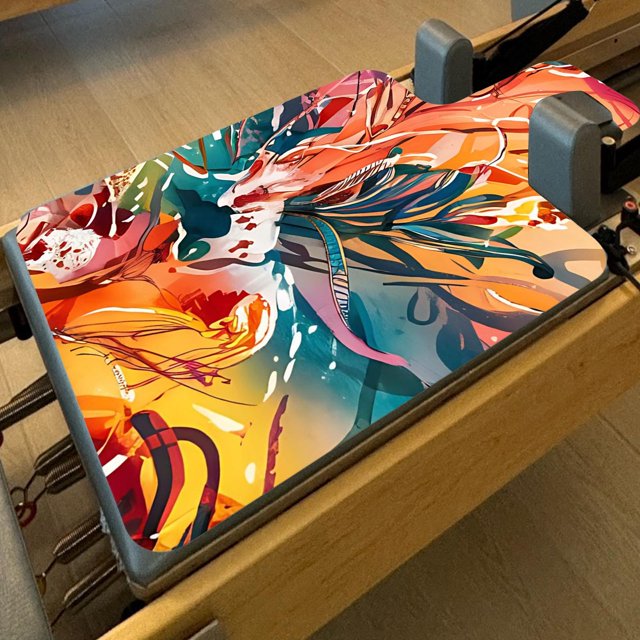 DYNWAVECA Tapis de Reformage Pilates Portable Léger Tapis d'Exercice Doux Serviette de Machine de Reformage Pilates pour Entraînement d'Équilibre Orange