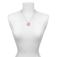 thumbnail image 3 of Delight Jewelry Acrylic Small Hot Pink Peace Sign Gymnastics Ring Charm Necklace, 18", 3 of 4