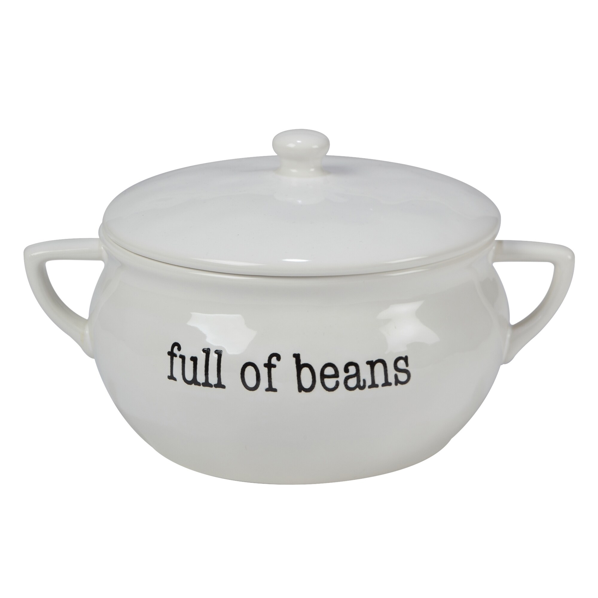 Certified International Just Words 84 oz. Bean Pot, Multicolor