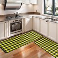 thumbnail image 3 of Kitchen Rugs Sets Of 2,Yellow Black Checkerboard Checkered Pattern Anti Fatigue Kitchen Mat Rugs Non Slip Washable,Decorative Kitchen Floor Mats for Kitchen,Sink,Laundry,17"x47"+17"x47", 3 of 5