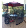 thumbnail image 6 of Patio Umbrella Mosquito Nets,7.5*10 FT Outdoor Umbrellas and Patio Tables.Polyester Mesh Net Screen,Universal Canopy Umbrella Net with Zipper Door (Red), 6 of 9