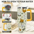 thumbnail image 4 of Chicken Tumbler with Handle and Straw 40 OZ Chicken Cup Cute Funny Coffee Travel Mug Stainless Steel Insulated Water Bottle Chickens Stuff Decor Gifts for Women, 4 of 5
