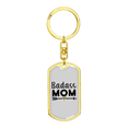 thumbnail image 4 of Badass Mom Stainless Steel or 18k Gold Premium Swivel Dog Tag Keychain, 4 of 16