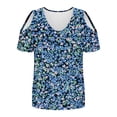 thumbnail image 4 of Soki Women's Off Shoulder Tee Clearance Blouses Short Sleeved V-Neck Fashionable Tops, 4 of 6