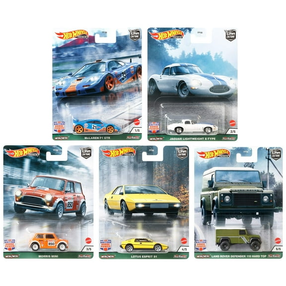 Hot Wheels Premium Car Culture 2021 - British Horsepower - 957A Set of 5