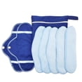 thumbnail image 3 of EeaseMX 8 compresas sanitarias lavables y reutilizables, portátiles, plegables y transpirables de felpa., 3 of 7