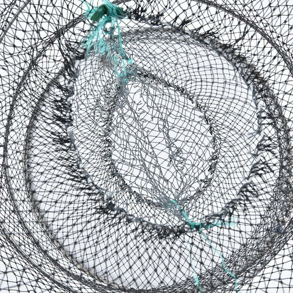 Fishing Bait Trap Cage, Crab Trap Bait Net Fishing Bait Net Foldable Bait Cast Mesh Trap Net For Crab Fish Lobster Prawn Crayfish