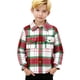 thumbnail image 5 of Cowsor Toddler Baby Boys and Girls Plaid Shirts Jacket Long Sleeve Lapel Button Down Top Outwear Clothes, 5 of 6