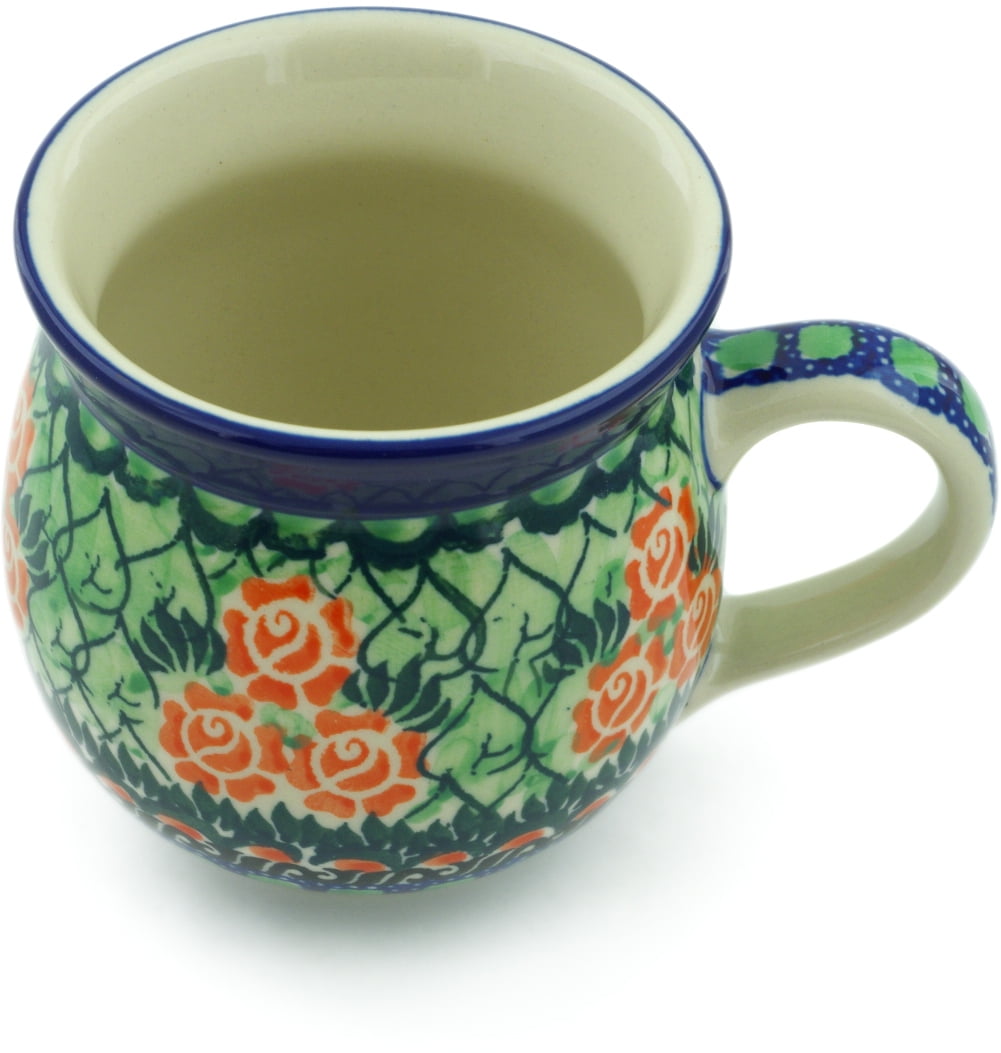 Polish Pottery 2¼-inch Mini Mug Made by Ceramika Artystyczna Certificate of Authenticity Berry Garland Theme