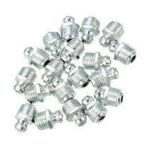 Unique Bargains 25pcs M10x1 Car Grease Nipple Fitting Straight 180 Degree Angle Galvanized Steel Grease Zerk Fitting