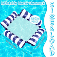 thumbnail image 6 of Teblint Pool Floats, Upgraded 4-in-1 Inflatable Water Hammock, Pool Toys for Adults, Portable Floating Lounger for Pool, Beach, Capacity 220 lbs, Blue, 6 of 12