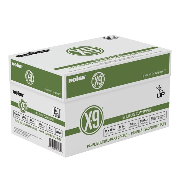 BOISE X 9 Multi Use Copy Paper 11 X 17 Ledger 92 Bright White 20 boise-x-9-multi-use-copy-paper-11-x-17-ledger-92-bright-white-20