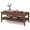 Brown, variant on Costway 2-Tier Rectangle Center Table with Slatted Storage Shelf & Thickened Tabletop Brown