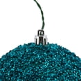 thumbnail image 2 of Vickerman 4" Teal Beaded Ball Ornament, 6 per Bag, 2 of 2