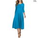 thumbnail image 3 of Guardurnaity Vestido de mujer Cuello Otoño Vestido de mujer Traje de cuello Media manga Vestido de columpio grande Vestidos Cielo azul 3XL Guardurnaity AP003182-24, 3 of 6