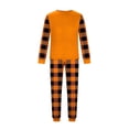 thumbnail image 4 of Pyjamas Assortis (Orange) - Mr.Boo Pyjamas Assortis à Carreaux Fantôme Tenues Assorties Douces pour un Style Familial Cohésif, 4 of 4