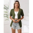 thumbnail image 4 of Zeagoo Women's Short Sleeve Summer Cardigan V-Neck Button up Lightweight Hollow Out Sweater Cardigans Shrug, 4 of 6