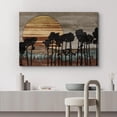 thumbnail image 2 of PixonSign Canvas Print Wall Art Forest Tree Mountain Range Nature Wilderness Woodblock Illustrations Decorative Multicolor Landscape Wood Panels Country/Farmhouse - 12"x18", 2 of 5