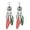 Colorful, variant on Boho Long Enamel Feather Dangle Drop Statement Stud Earring for Women Bohemian Ball Beaded Turquoise Tassel Dangling Link Piercing Fish Hook Earrings Ethnic Style Vintage Jhumka Jhumki Party