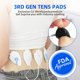thumbnail image 2 of Paquete de 20 almohadillas de repuesto para unidad TENS/EMS, para más de 30 usos. Juego de almohadillas de electrodos TENS sin látex TEC.BEAN con autoadhesividad mejorada. Compatible con MEDVICE y máq, 2 of 5