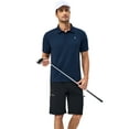 thumbnail image 6 of Little Donkey Andy Men's Golf Striped Polo Shirt with Short Sleeve Quick Dry Stretch Blue XL, 6 of 7
