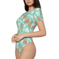thumbnail image 2 of Gaeub Cute Sloth On Floral Tree Women'S Short Sleeve One Piece Swimsuit Sexy High-Waisted Bodysuit For Swimming, Beach, Sports - X-Large, 2 of 9