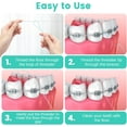 thumbnail image 4 of Floss Threaders, 400 Count Threaders for flossing, Dental Floss Threader for Braces, Bridges, Implants, Permanent Retainer (Pack of 4), 4 of 8