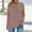 Brown, variant on Aueoeo Womens Basic Stripe Shirts Classic Long Sleeve Round Neck Tee Solid Color Fall Tops Outfits Clothes for Ladies