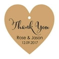 thumbnail image 1 of 100 PCS Thank You Custom Made Heart Shape Hang Tags Personalized Wedding Favor Paper Tags, 1 of 1