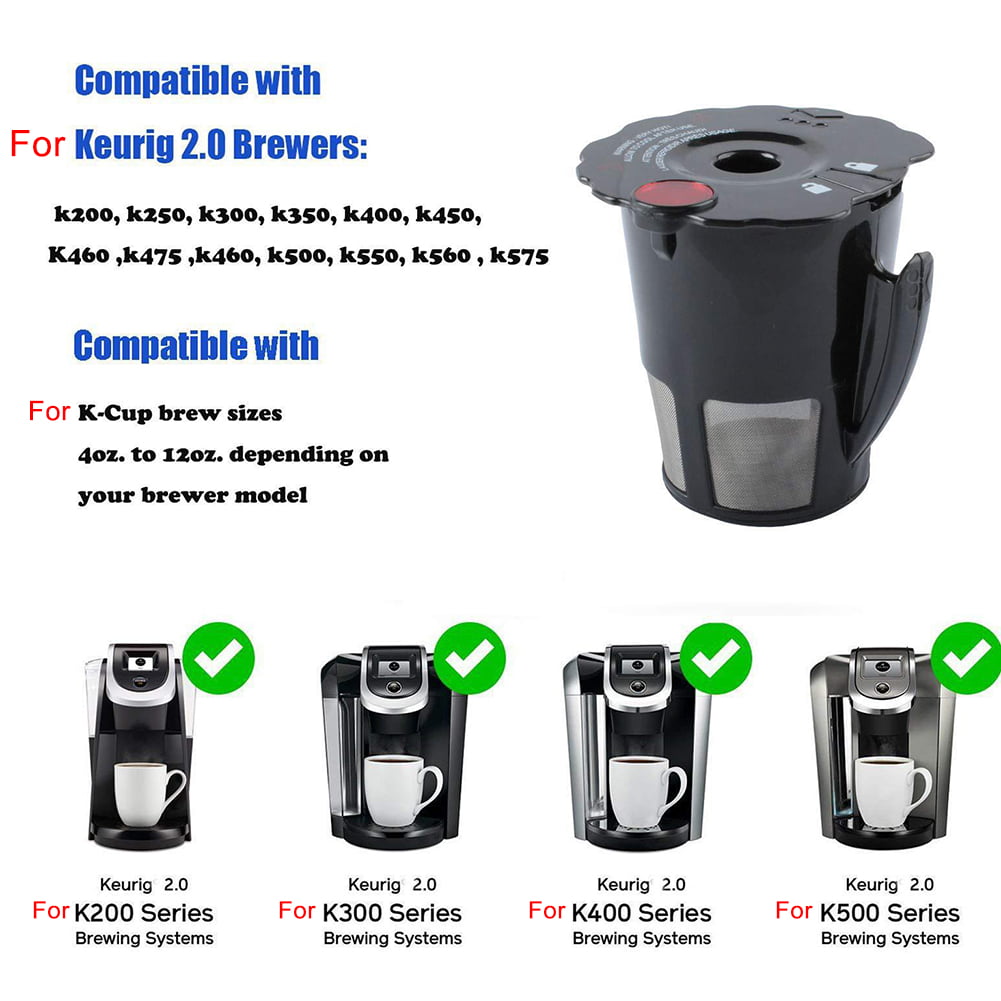 Universel Réutilisable Filtre à café My K Cup Compatible Keurig K55 K200 K250 K300 K350 K400 K450 K460 Accessoires de machine à café,1 pièce 