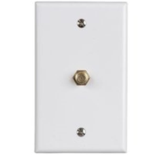 VW1001WJ1W Coaxial Cable Wall Jack White