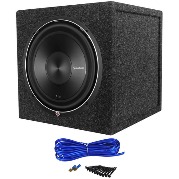 Rockford Fosgate Punch P2D2-12 12" 800w DVC 2 Ohm Car Subwoofer+Sealed Enclosure