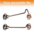 thumbnail image 4 of Uxcell 6 inch Hook and Eye Latch Barn Door Lock Stainless Steel, Copper Tone, 4 of 7