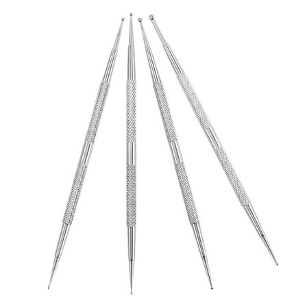 MUSEYA 4pcs Nail Art Dotting Tool Lightweight for Nail Art Creation and Women Back to School