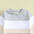thumbnail image 6 of UngA Toddler Baby Girl Boy Clothes Color Block Long Sleeve Crewneck Sweatshirt Jogger Pants Set Infant 2Pcs Fall Winter Outfits (Light Gray,2-3 Years), 6 of 6