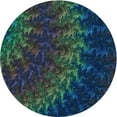 thumbnail image 1 of Ahgly Company Machine Washable Indoor Round Transitional Night Blue Area Rugs, 3' Round, 1 of 7