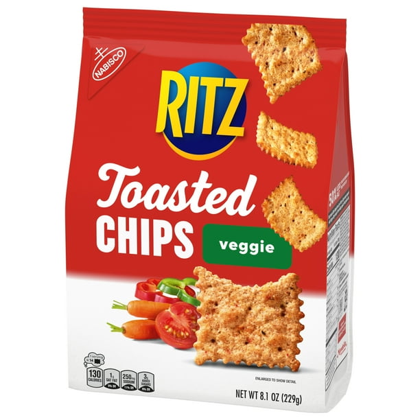 RITZ Toasted Chips Veggie Crackers, Party Snacks, 8.1 oz - Walmart