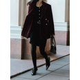 thumbnail image 4 of Women's Casual Summer Short Sleeve Cardigan Button Down Knitted Sweater Basic Crew Neck Crop Tops Black S, 4 of 7