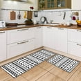 thumbnail image 5 of Black and White Aztec Boho Cushioned Anti Fatigue Kitchen Floor Rugs and Mats Set of 2, Modern Farmhouse Kitchen Decor Non Slip Mats Washable, Geometric Abstract Kitchen Runner Rug, 5 of 6